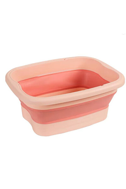OEM Foldable foot bath with pressure points, reflexology, Pink
