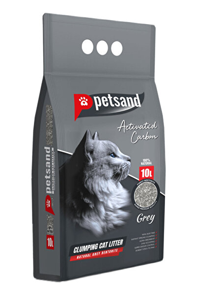 Kum Dünyası PETSAND Aktif Karbonlu Grey Kedi Kumu 10 lt