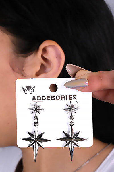 LOWEN AKSESUAR أقراط نسائية على شكل نجمة القطب المتدلية