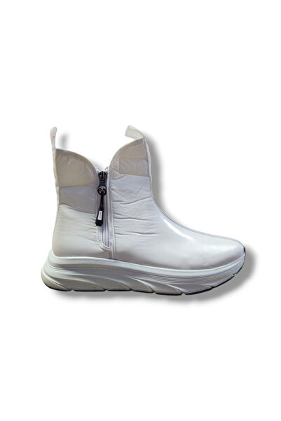 BARONES SHOES TREND SU GEÇİRMEZ FERMUARLI BEYAZ KAR BOTU