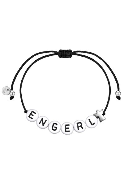 Glanzstücke München Textilarmband Armband Sterling Silber Textil (schwarz)