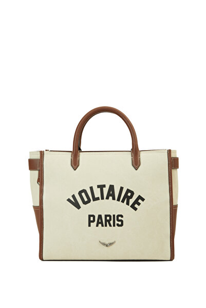 Zadig&Voltaire Angel Beyaz Kadın Kanvas Alışveriş Çantası