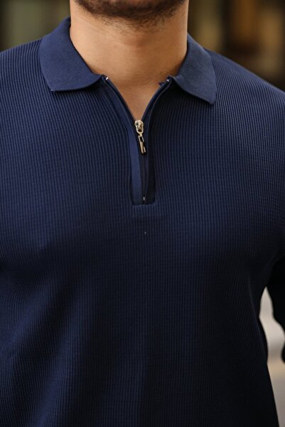 Wear Up Men's Thessaloniki Knitted Collared Long Sleeve Sweater