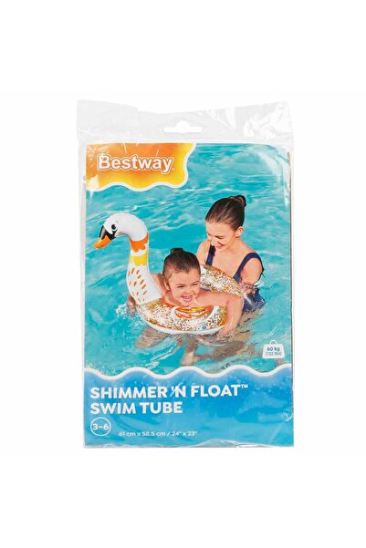 BESTWAY Glitter Swan Life Buoy 61 cm