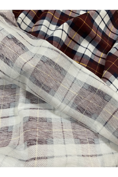 Genel Markalar pamuklu esnek ekose desen süprem penye Kumaş