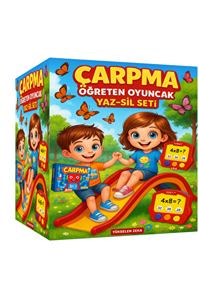Enine Boyuna Eğitim Çarpma Öğreten Oyuncak YAZ-SİL Seti (2 Süper Set)