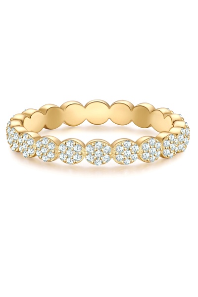 Glanzstücke München Silberring Ring Sterling Silber gelbgold Zirkonia weiß