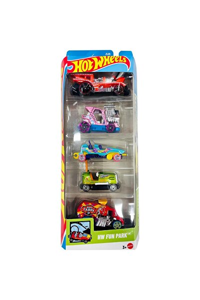 HOT WHEELS مجموعة سيارات خماسية Hw Fun Park JBJ88