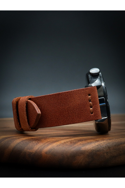 North's Nature حزام ساعة من الجلد الطبيعي مقاس 20 ملم |   الحرف اليدوية |   خياطة متوسطة |   بني |   مشبك فضي