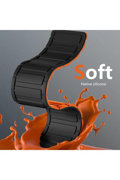 HYX Silicone Magnetic Band Compatible with Apple Watch 49mm 45mm 46mm 44mm 42mm