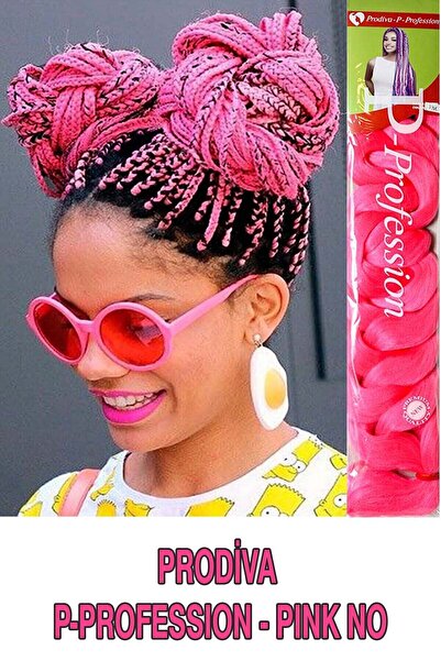 PRODİVA TAKMA SAÇ SENTETİK ÖRGÜLÜK SAÇ,AFRİKA ÖRGÜSÜ,RASTA,TWİST ÖRGÜ, PINK, ...