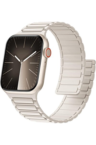 HYX سوار سيليكون مغناطيسي متوافق مع ساعة Apple Watch 49 مم 45 مم 46 مم 44 مم ...