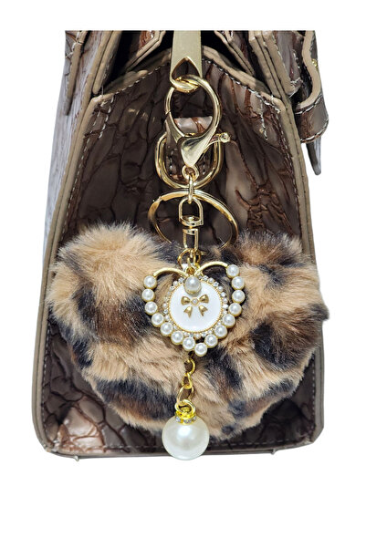 ARBABAG&ACCESSORY LEOPAR DESENLİ KÜRK ASTAR - ALAŞIM MRTAL FİGÜR MODEL ÇANTA AKSESUAR- ANAHTARLIK