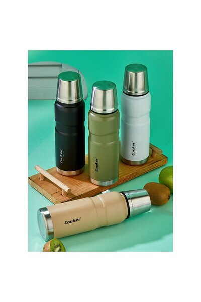 Marsilyan 0.5Lt Hunter Thermos Stainless Steel - Leak-Proof Lid = Cup (4940)