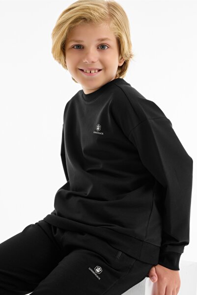 lumberjack Bl 25Tpt17 5Pr-Tp Black Boy's Sweatshirt