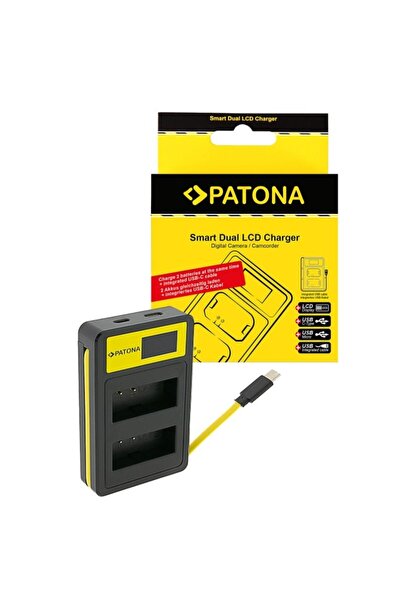 Patona Încărcător triplu inteligent LCD USB pentru Canon LP-E10 EOS EOS1100D ...