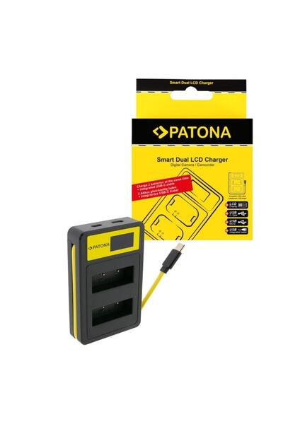 Patona Încărcător USB triplu LCD inteligent pentru Olympus Fuji