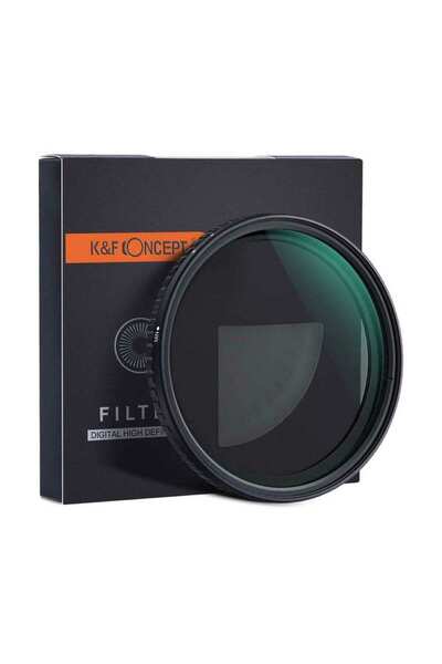 K&F CONCEPT Filtru ND 58mm Fader variabil NDX ND8-ND128 CU Acoperire verde OP...