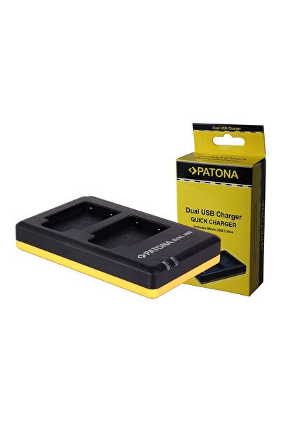 Patona Încărcător dublu pentru Olympus Li40B, Li-40B, inclusiv cablu Micro-USB