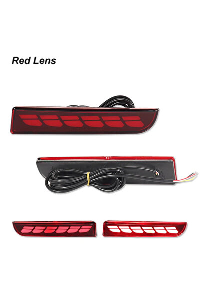 Choice5 مصابيح عاكسة للصدمات LED بعدسات حمراء لسيارة ميتسوبيشي لانسر إيفولوشن...