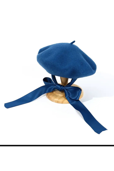 laviyonsa Winter Felt Designer Painter Hat with Ribbon Tie