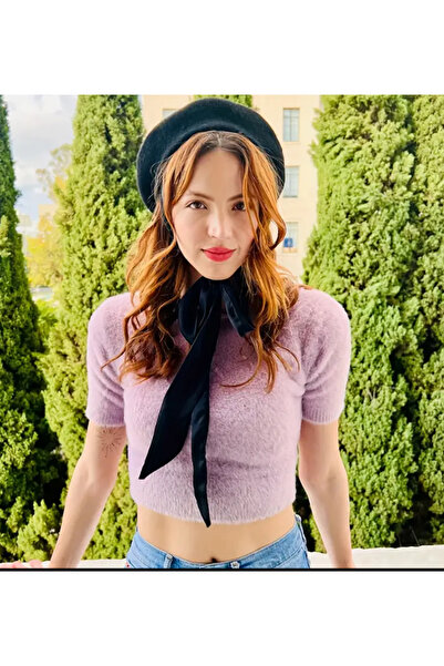 laviyonsa Χειμερινό καπέλο ζωγράφου με σχέδιο από τσόχα με κορδέλα