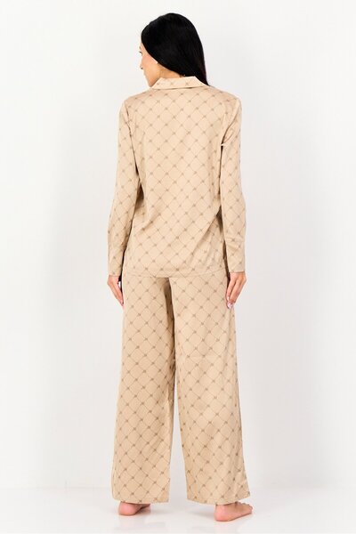 JASON WU طقم نوم نسائي مكون من قطعتين بأكمام طويلة وطبعة كاملة، متعدد الألوان