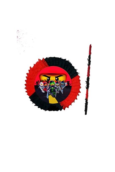 OEM Pinata rotundă Ninjago, diametru 42 cm + bâtă