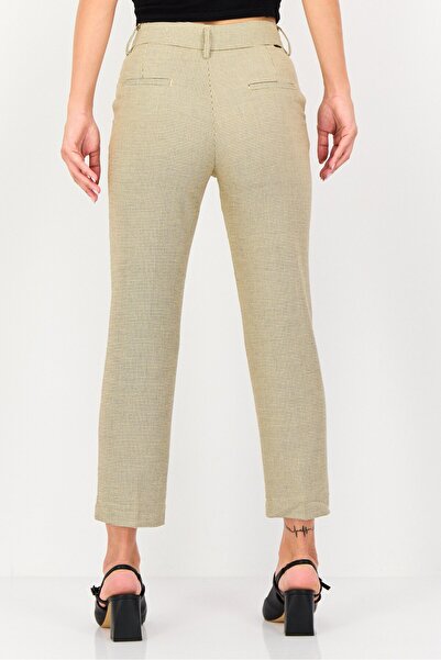 Reiko Women Cigarette Fit Grid Pattern Straight Leg Pants, Multicolor