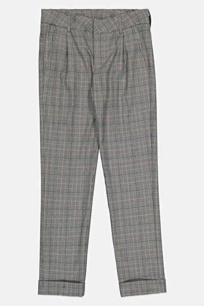 Reiko Women Cigarette Fit Checkered Print Formal Pants, Multicolor