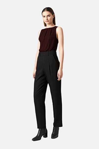 Reiko Women Regular Fit Solid Chino Pants, Black