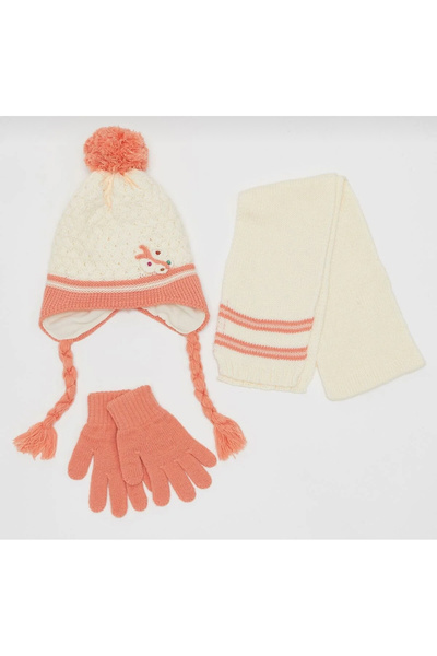laviyonsa Scarf Beanie Gloves Girl Child Set
