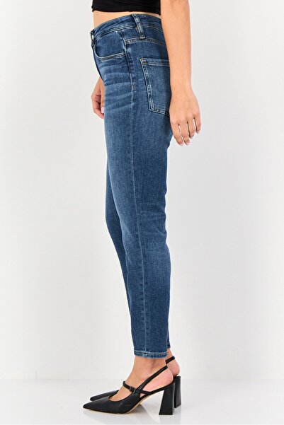 Reiko Women Tapered Fit Washed Stretchable Jeans, Blue