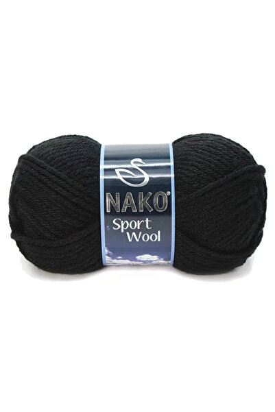 NAKO Litaetrend 1 Piece Sport Wool Scarf Beanie Jacket Vest Knitting Yarn Wool No: 217 Black