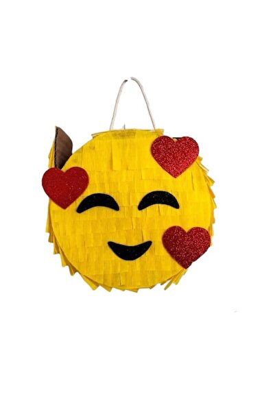OEM Pinata Față zâmbitoare îndrăgostită, Pinata inimă, Diametru 42 cm + Bata