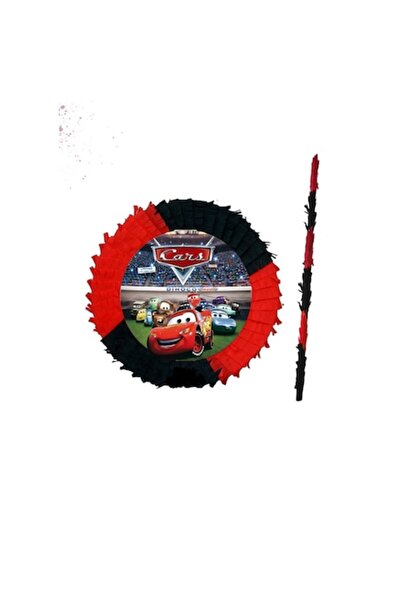 OEM Pinata Fulger McQueen, Rotunda, Diametru 42 cm + Bat, Pinata Masini
