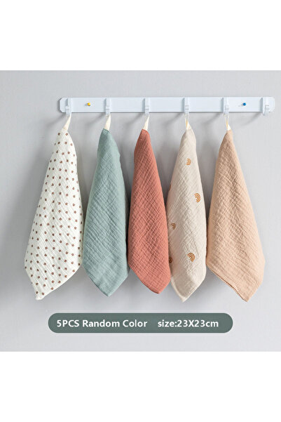 Choice 23 × 23 سم C36 - لون عشوائي 5 قطع 2/5P منشفة أطفال مستلزمات حديثي الول...