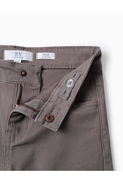 Ziddy Twill Trousers for Boys 'Slim Fit', Grey