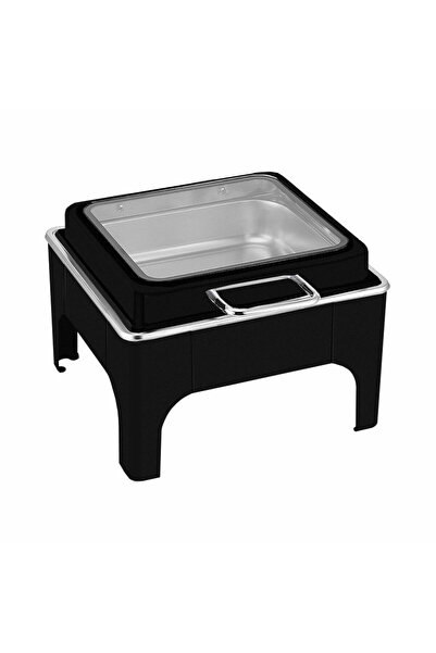 AL-HAMAMMI Square buffet warmer with large glass cover for hotels and restaurants (6 liters)