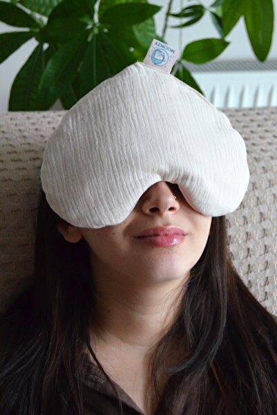 moonzy - minimalist & cozy Moonzy Heart-Shaped Natural Black Wheat Eye Relaxation Pillow – Double Layer Muslin