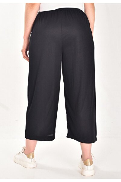 By Piera 100% Cotton Women's Trouser Skirt Shaped Innerwear Lining Ankle Length Black