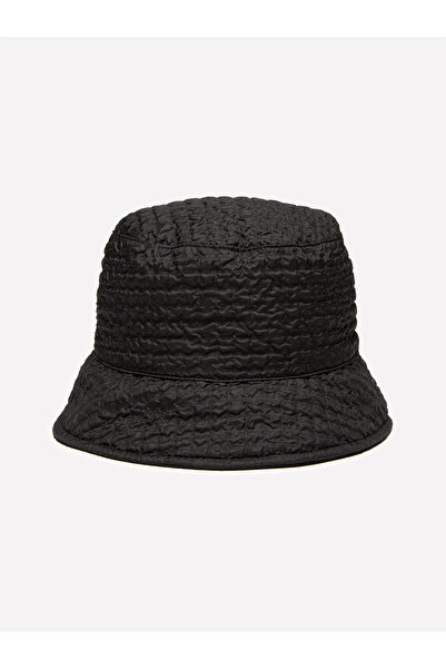 Sisley Women's Black Lining 100% Cotton Lightly Padded Bucket Hat