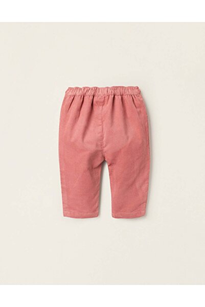 Ziddy Corduroy Trousers for Newborn Girls, Coral