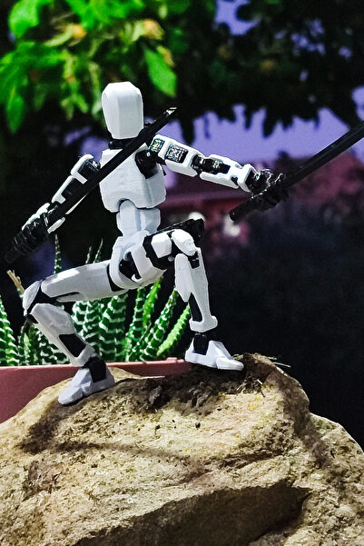 Grand TALİSMAN Oynar Eklemli Hareketli Robot Oyuncak Aksiyon Figürü 3D Baskı dummy 13 cm (Montajlı)