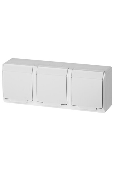 Other Priză de suprafață HERMES triplă albă IP44