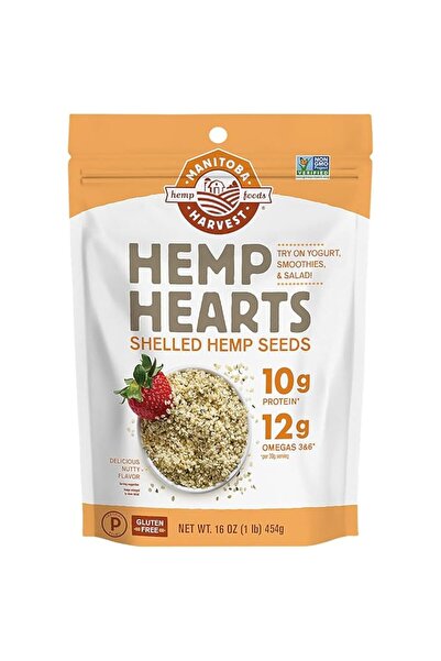 Manitoba بذور القنب الخام المقشرة من هارفست هيمب هارتس، 1 رطل