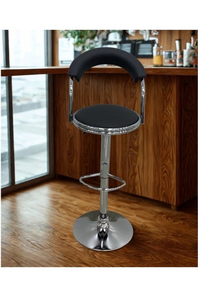 smart home كرسي بار دوار للمطابخ والمقاهي - تصميم عصري فاخر مع مسند ظهر قابل ...