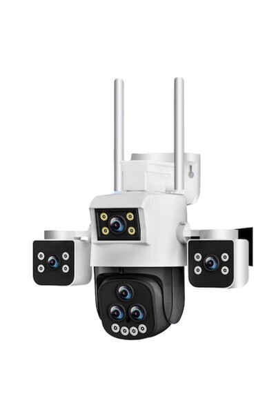 OEM Cameră de supraveghere WiFi 6K Ultra HD, 5 obiective, zoom 20X, PTZ 360°, vedere nocturnă, detectare mișcare