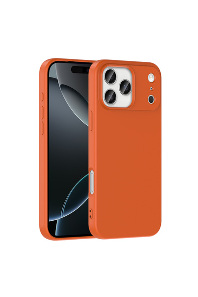 HTstore iPhone Compatible 17 Pro Case Zore Mara Launch Cover-Orange