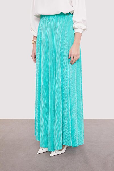Levidor Mint Green Pleated Skirt